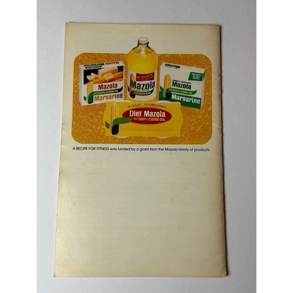 Vintage Mazola A Recipe‎ For Fitness Booklet 1970s Nutrition Exercise Ephemera
